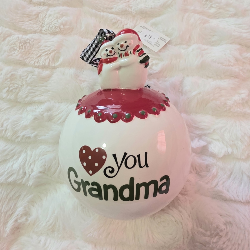 Grasslands‎ Road Red and White Grandma Ornament